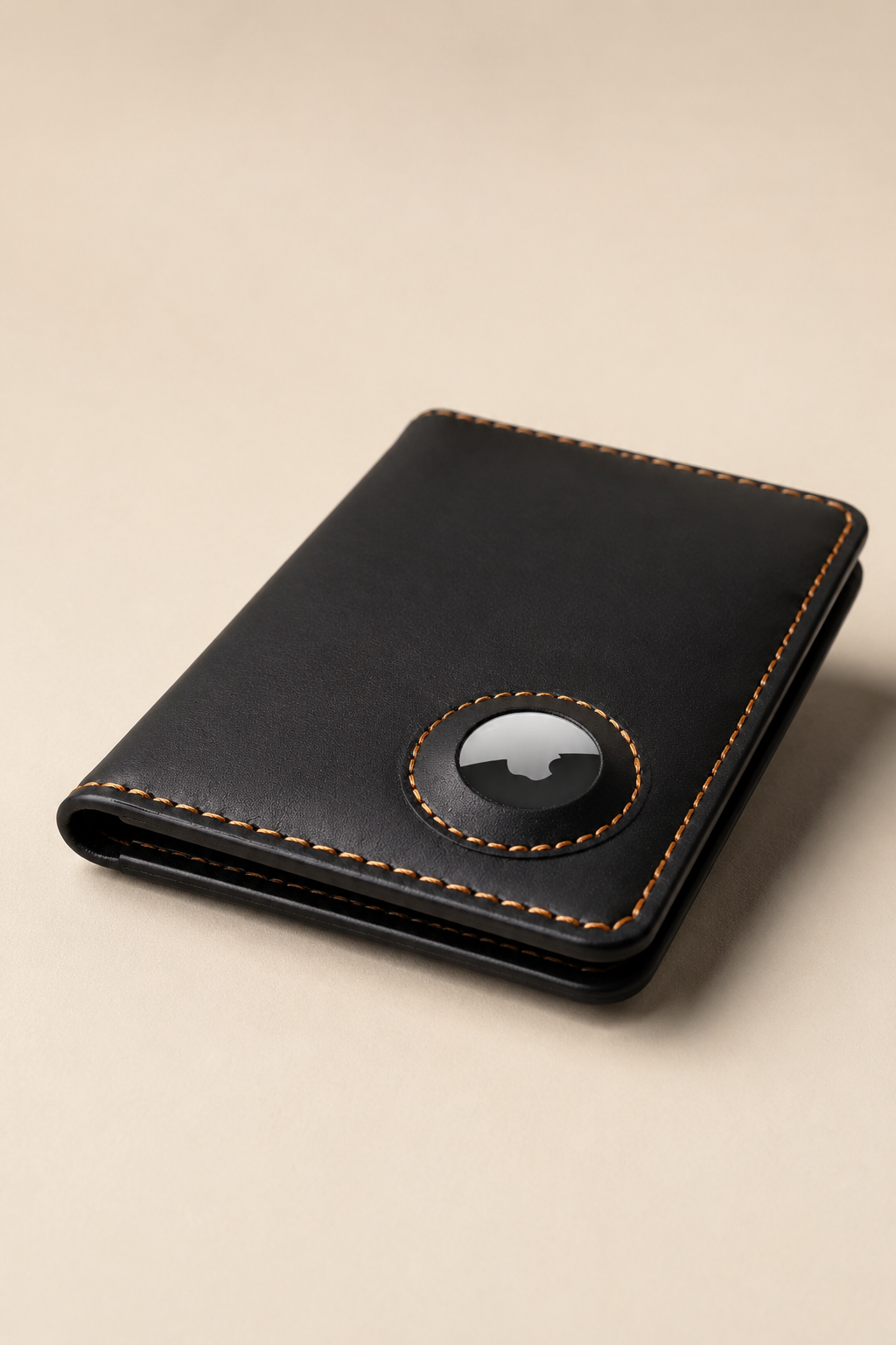 TravelFold Passport Wallet in Black, low side profile