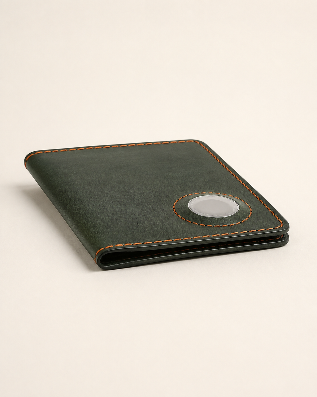 TravelFold Passport Wallet in Forest Green, low side profile
